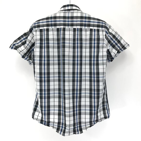 Ecko Unltd Plaid Button Up Shirt Men's Medium Short Sleeve Cotton Blend Casual - Picture 5 of 11